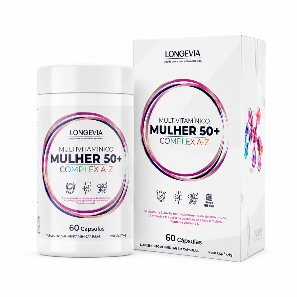 Multivitamínico 60 Cápsulas Complex A - Z Linha Mulher 50+ Longevia