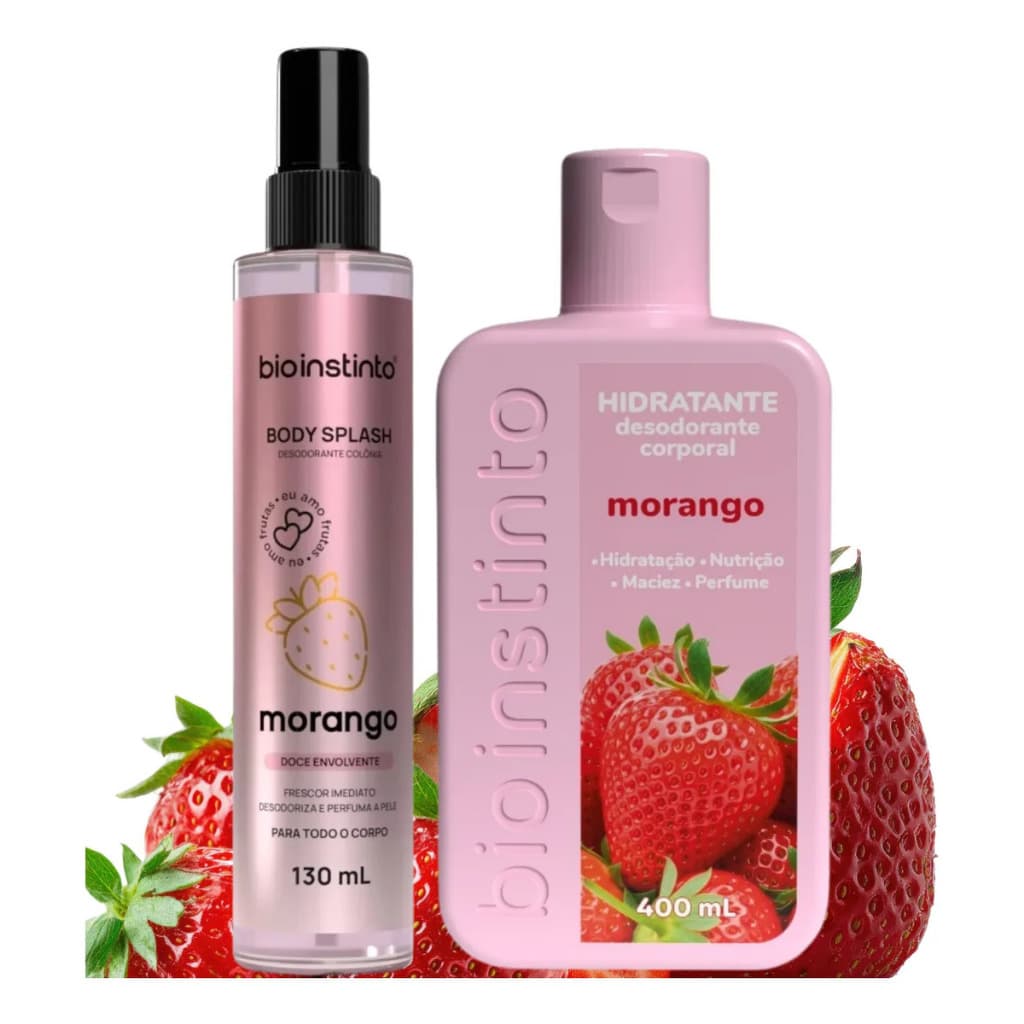 Instinto Hidratante Morango + Body Splash Eu Amo Frutas