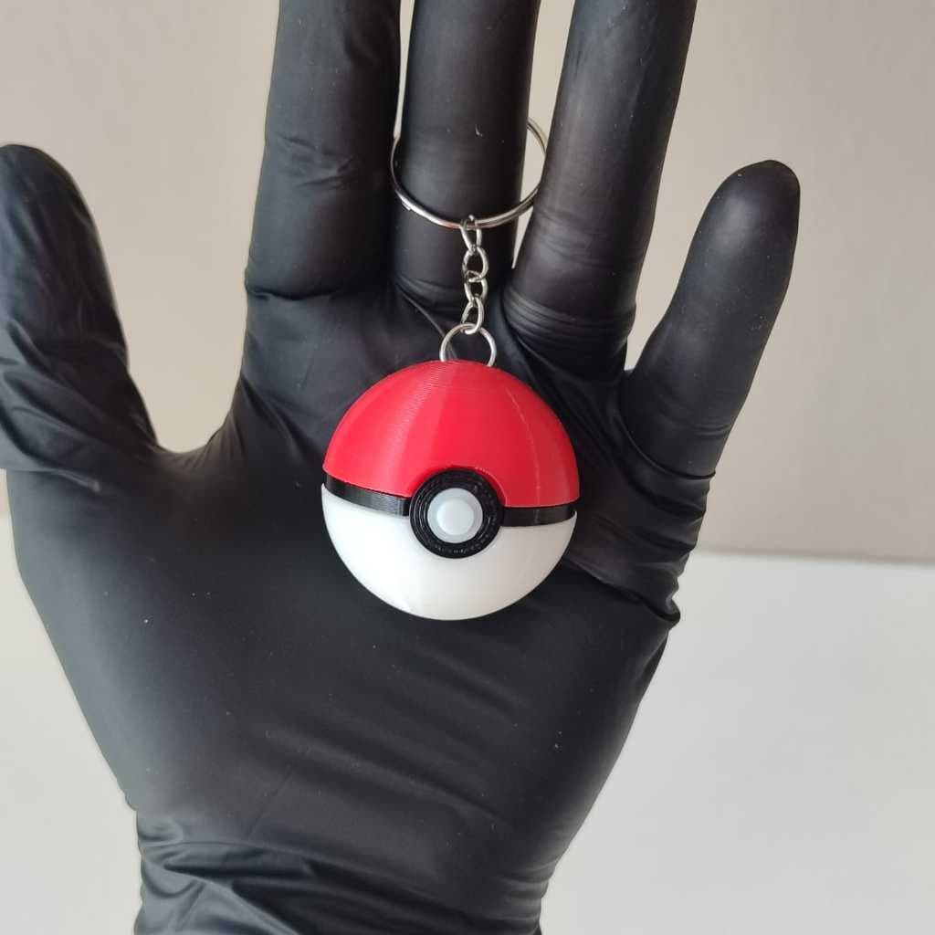 Kits com 3, 5 ou 10 Chaveiros Pokebola  Pokemon Alta Qualidade 3,5cm Perfeito para presentear ou revender