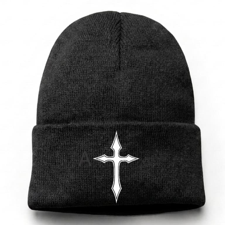 Touca De Frio Cruz Nossa Senhora Gorro Masculino Feminino Canelado Inverno