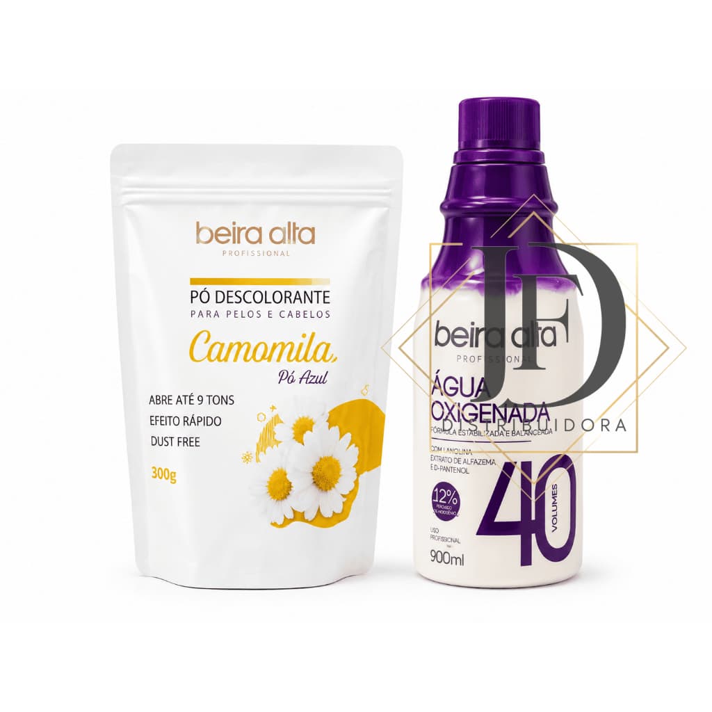 Kit Descoloração Beira Alta Pó Descolorante 300g + OX de 900ml 40vl
