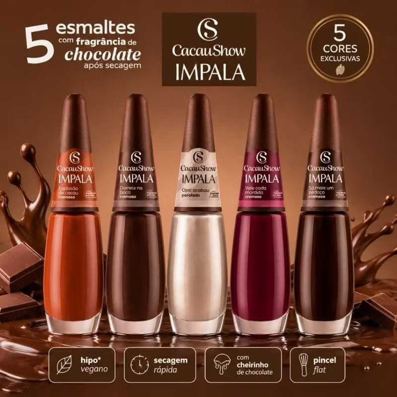 LANÇAMENTO ESMALTE IMPALA CACAU SHOW 7,5ML