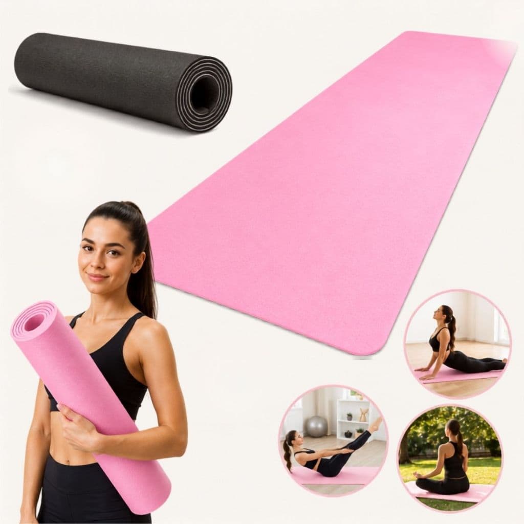 Tapete Yoga Mat Colchonete Tatame EVA 1m x 50cm x 5mm Pilates Alongamento Fitness