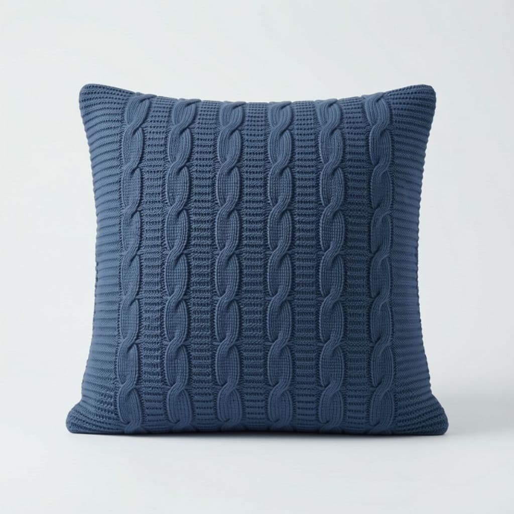Capa de Almofada Tricô Premium 45x45 Decorativa Sofá Cama Poltrona Decoração Moderna e Sofisticada