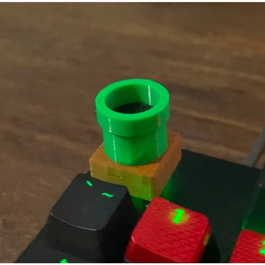 Keycap Super Mario Luigi Pipe Cano Cherry MX Teclado Mecânico Gamer Geek