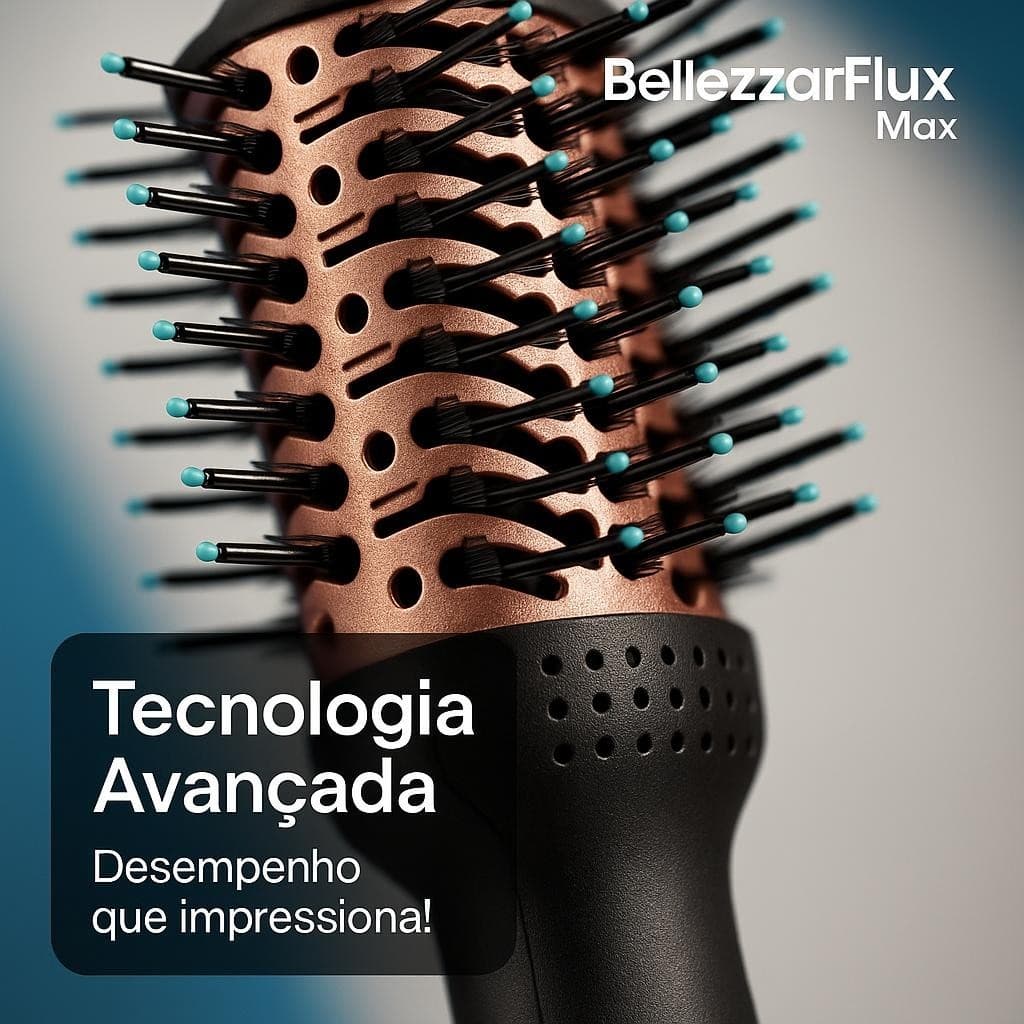 Escova Modeladora Profissional Bivolt 1300W Secador Cabelos Pente Alisador Rápido