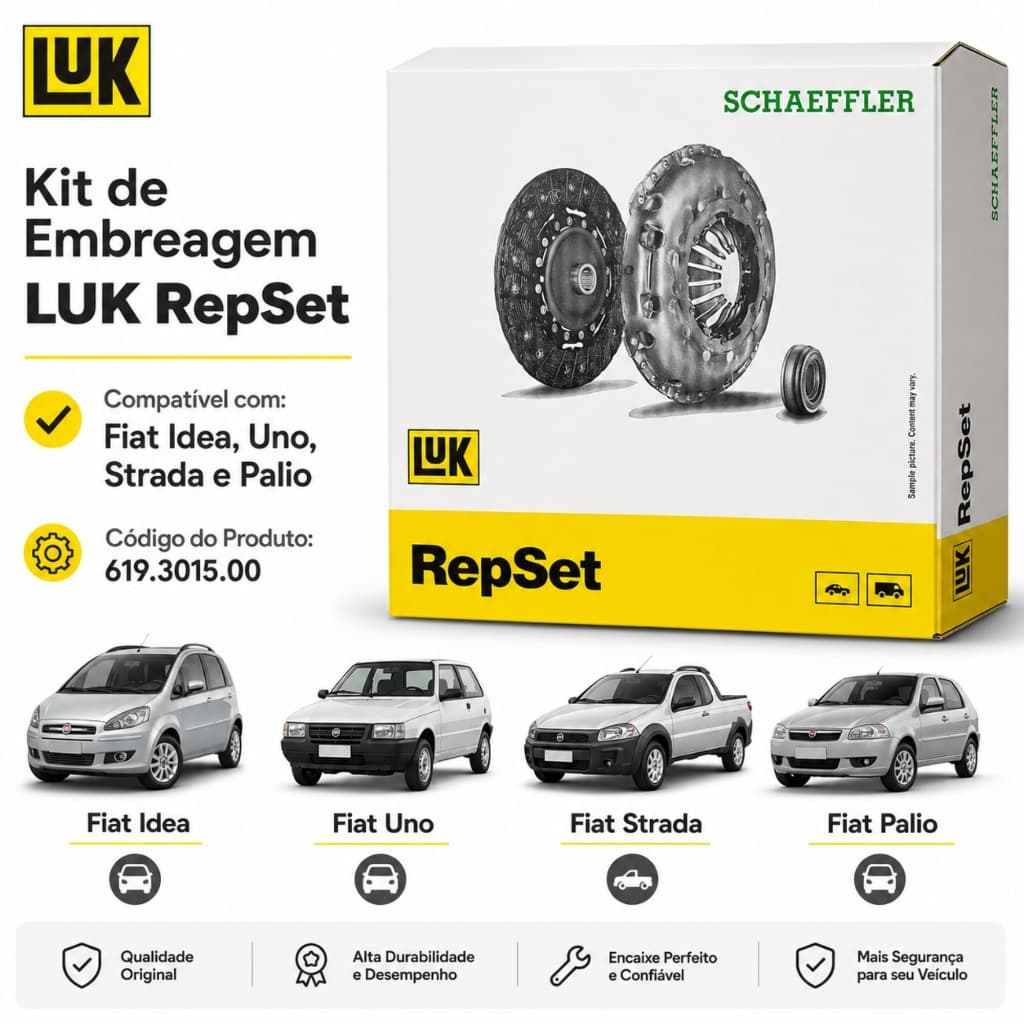 Kit Embreagem Luk Fiat Idea Uno Palio Siena Strada 619301500