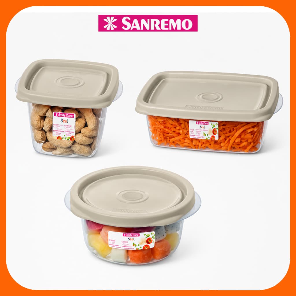 Kit 3 Potes Plasticos Sanremo