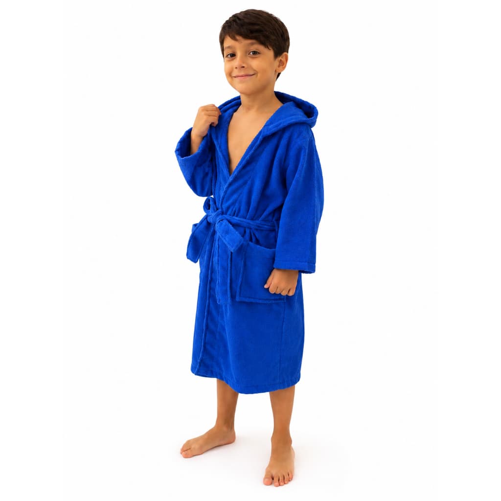 Roupão de Banho Praia Piscina Infantil Malha Felpudo Com Capuz - Kids