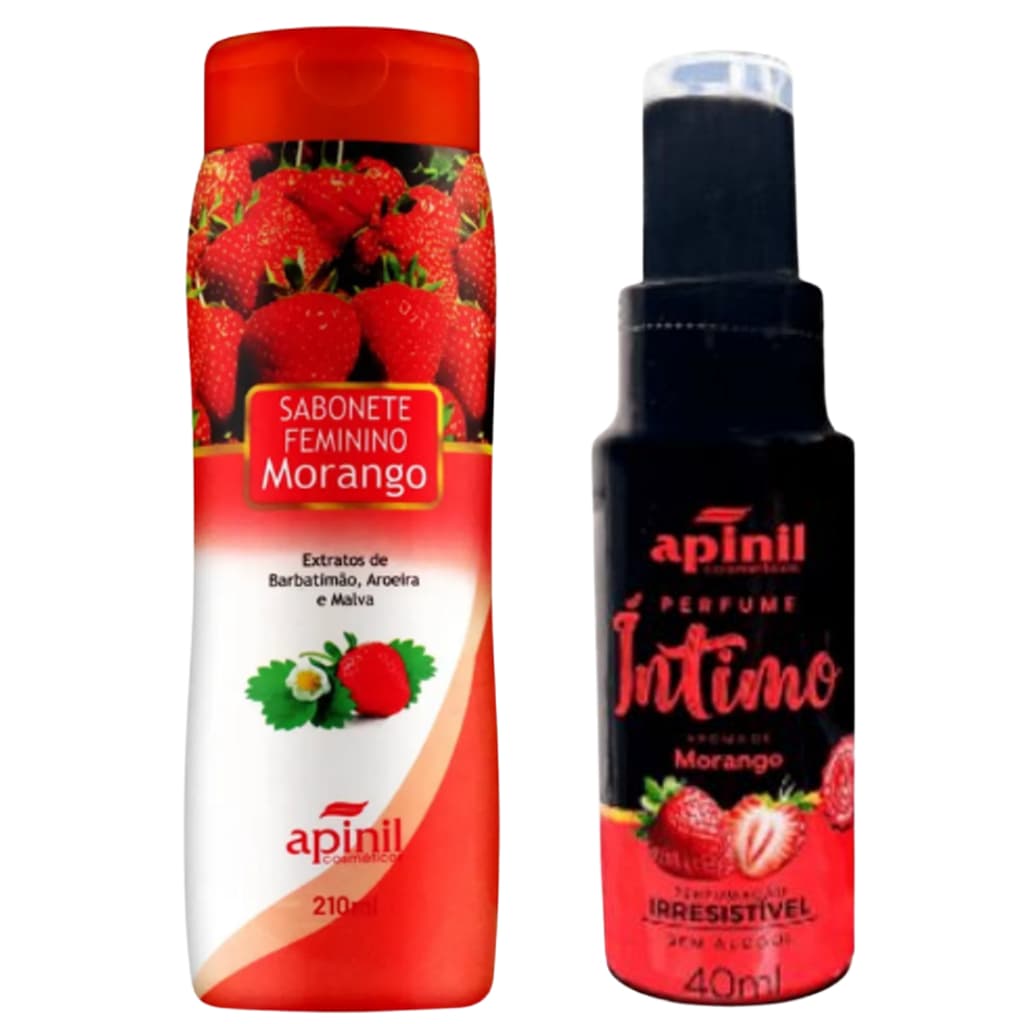 Kit Sabonete Íntimo 200ml e Perfume Íntimo 40ml Apinil Desdorante, Banho, Higiene Feminina