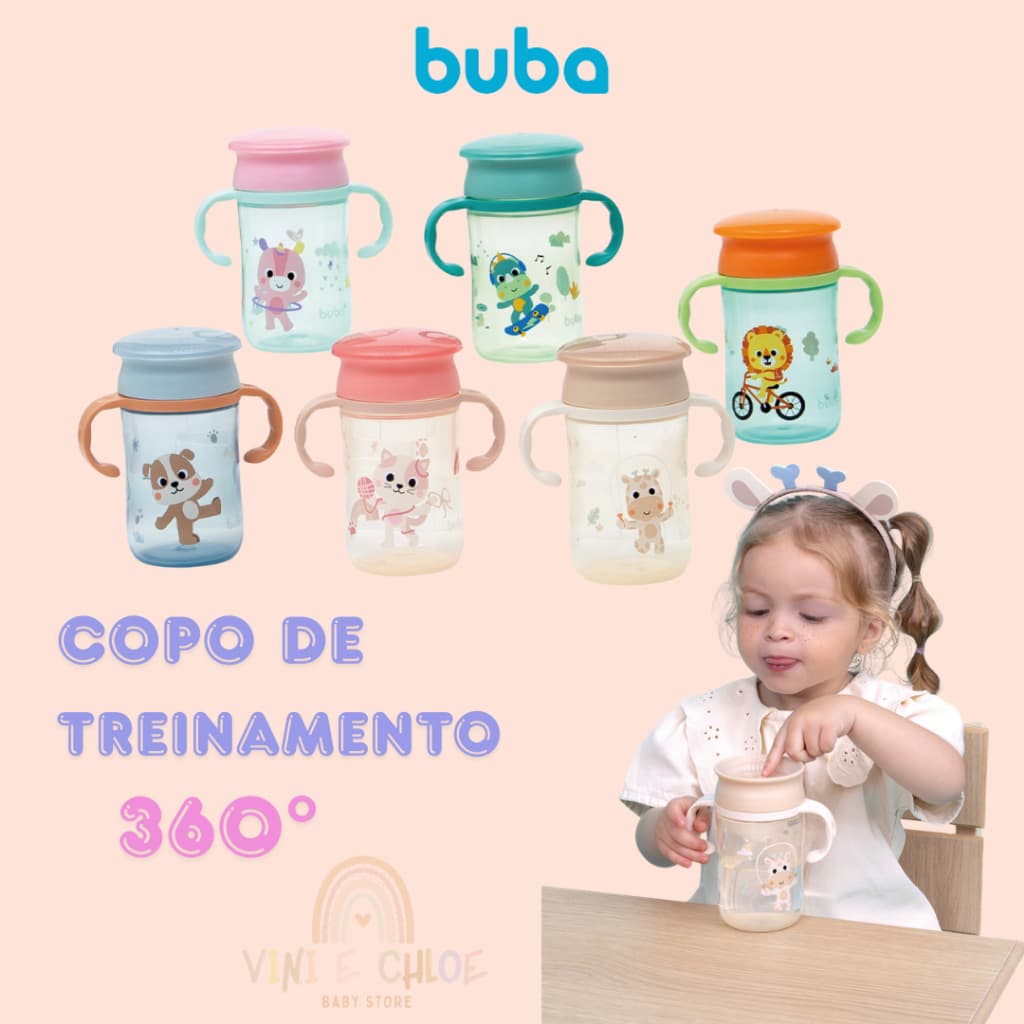 Copo de Treinamento 360 Buba Zoo Copo de Treinamento Infantil