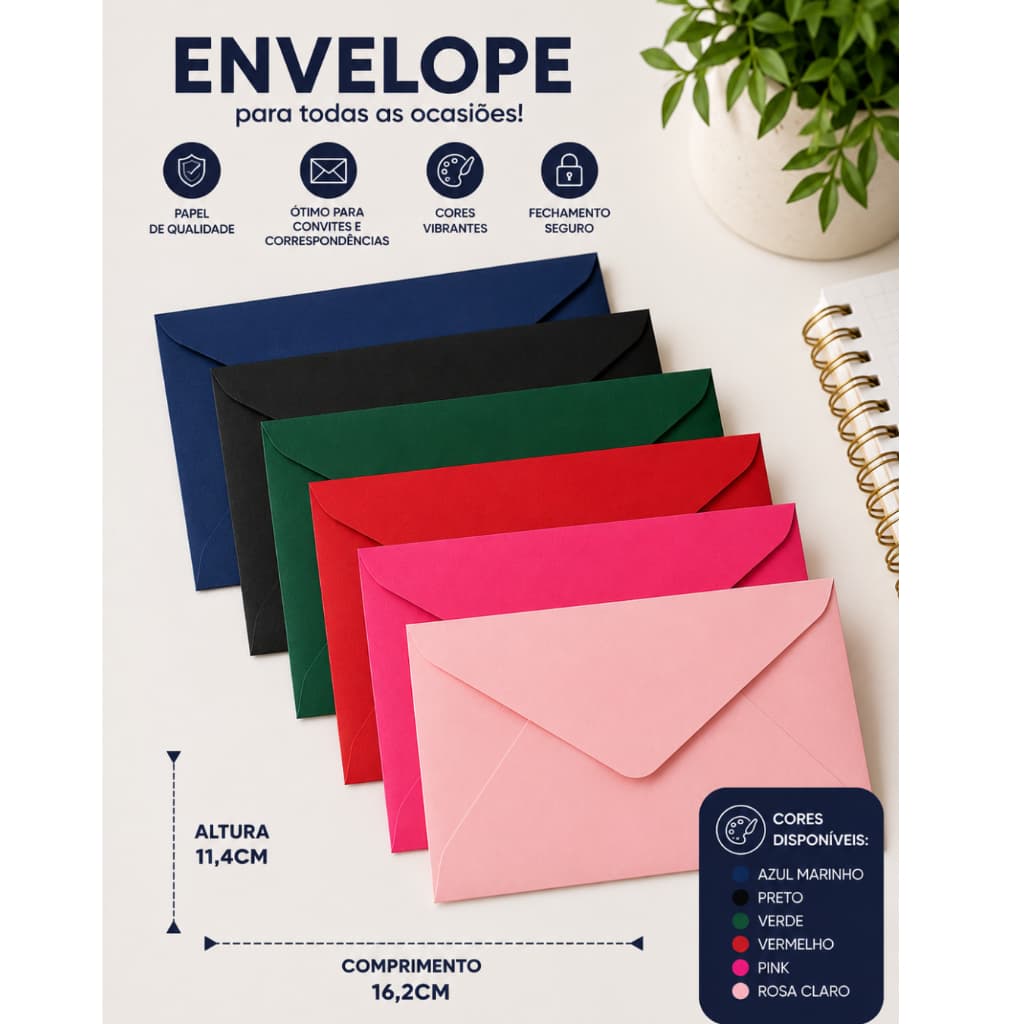 ENVELOPE CARTA C/50 FORONI / SCRITY 114x162 80 g/m²