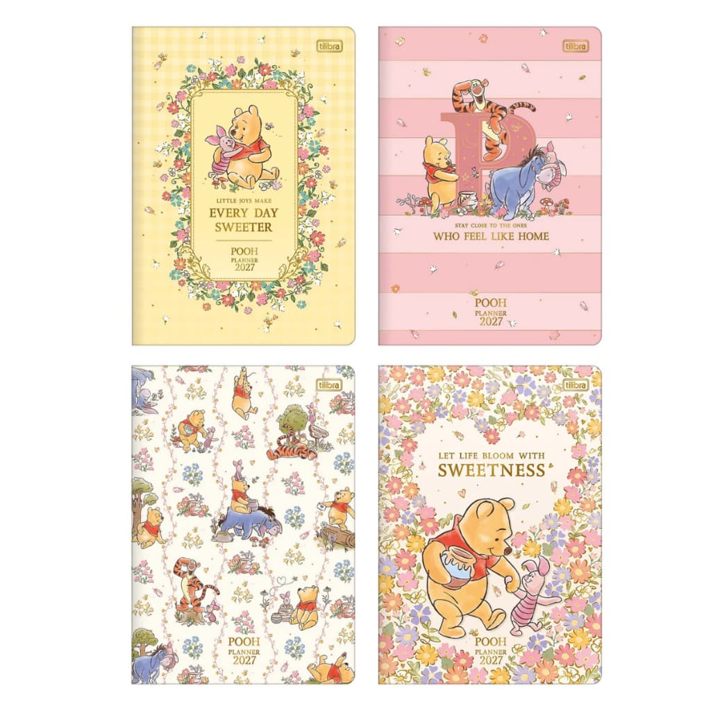AGENDA GRAMPEADA PLANNER POOH M7 2027 TILIBRA