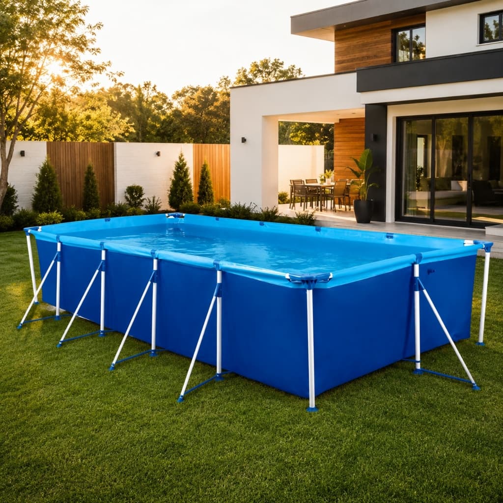 Piscina Estrutural 7600 Litros Mor Infantil Azul Diversao Lazer Verao grande Calor