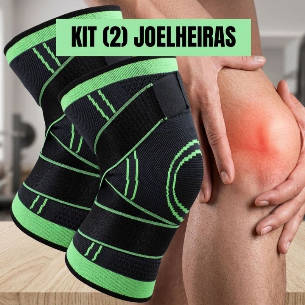 Par Joelheira Ortopédica Anatômica Com Compresssão Alivio Imediato Joelhos Sem Sofrimento