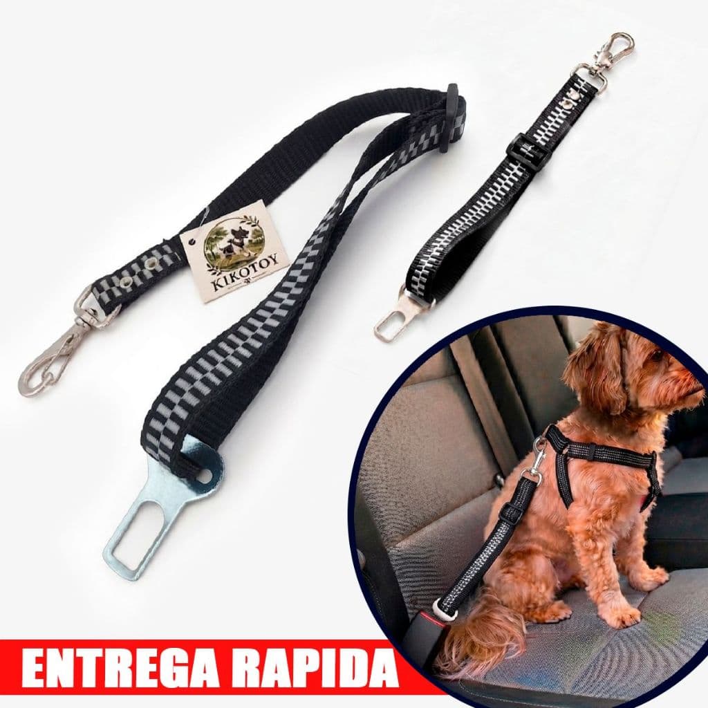 Cinto de Segurança Para Pet Universal Preto Compatível Com Todos os modelos de veículos