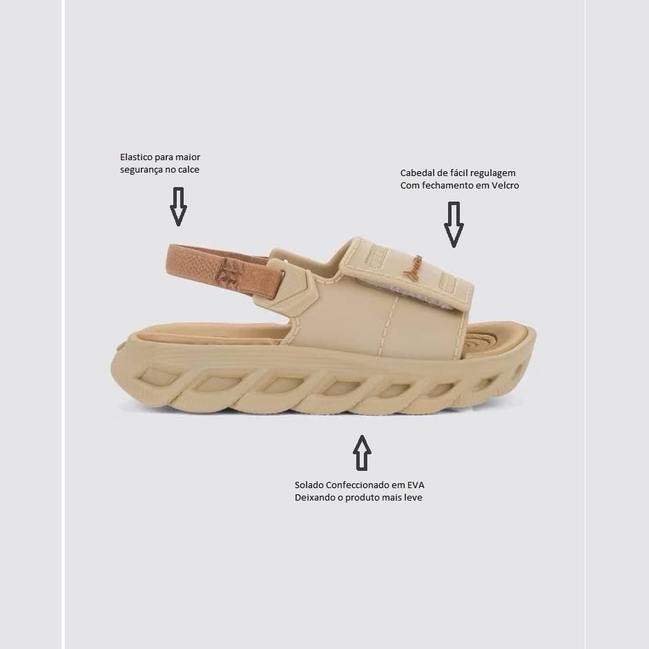 Sandalia Papete Masculina Rider Original Chinelo Baby Velcro Elastico Dia A Dia Menino Infantil