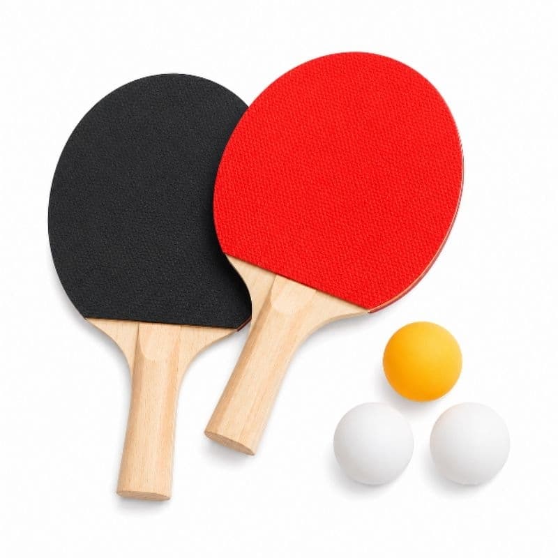 Kit Raquete Ping Pong 2 Raquetes + 3 Bolinhas de Tênis de Mesa Infantil e Adulto - ENVIO IMEDIATO
