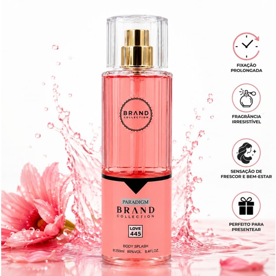 Body Splash Brand Collection 445 Paradigm Feminino 250ml Alta Fixação Floral Doce com muita Eleganci