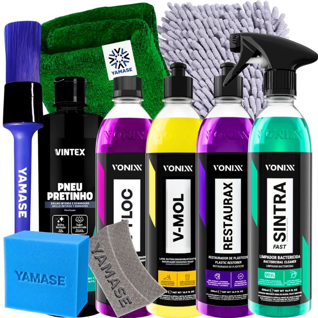 KIT V-FLOC + V-MOL + RESTAURAX + SINTRA FAST + PNEU PRETINHO VONIXX VINTEX
