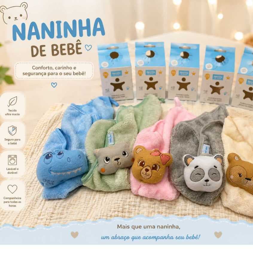 Naninha Prendedor De Chupeta Bichinho Baby Joy Com Nome Personalizado