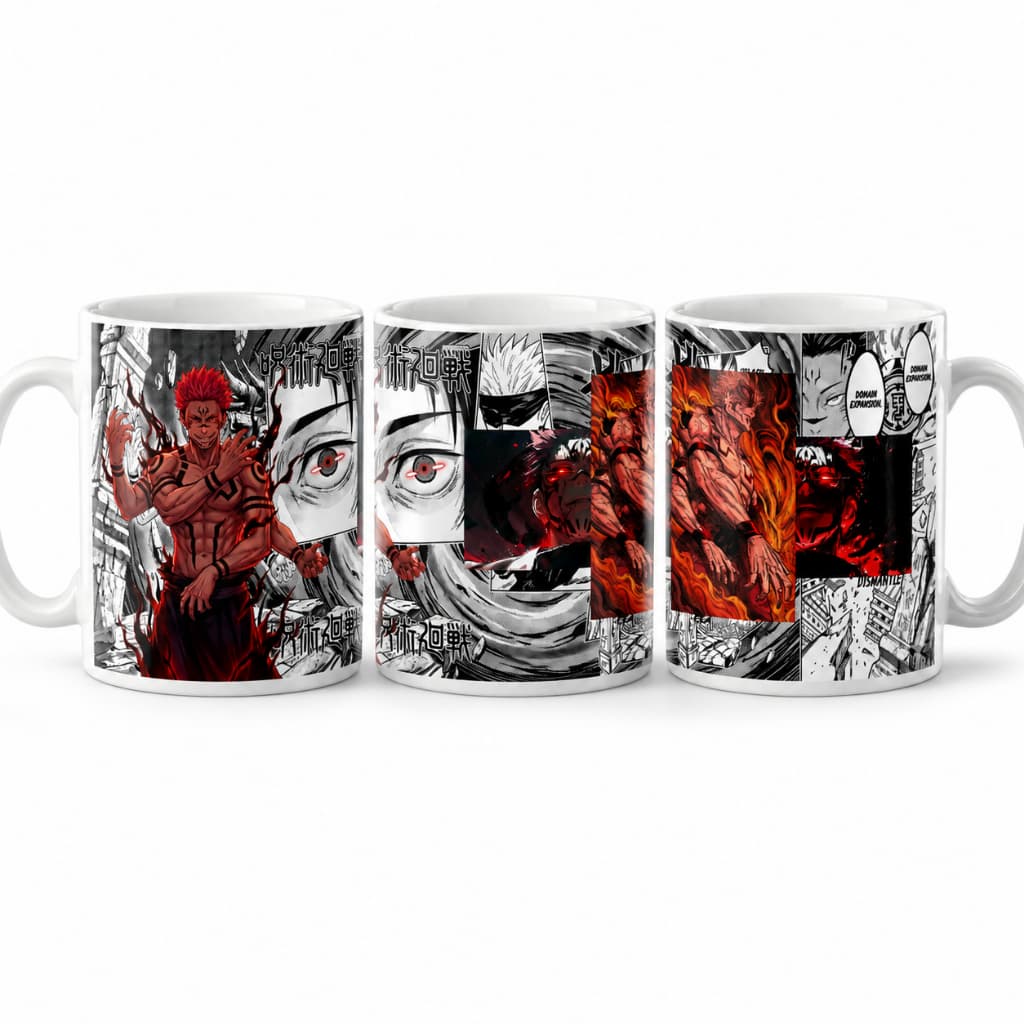 Caneca Sukuna Jujutsu Kaisen 325ml Anime | Presente Geek