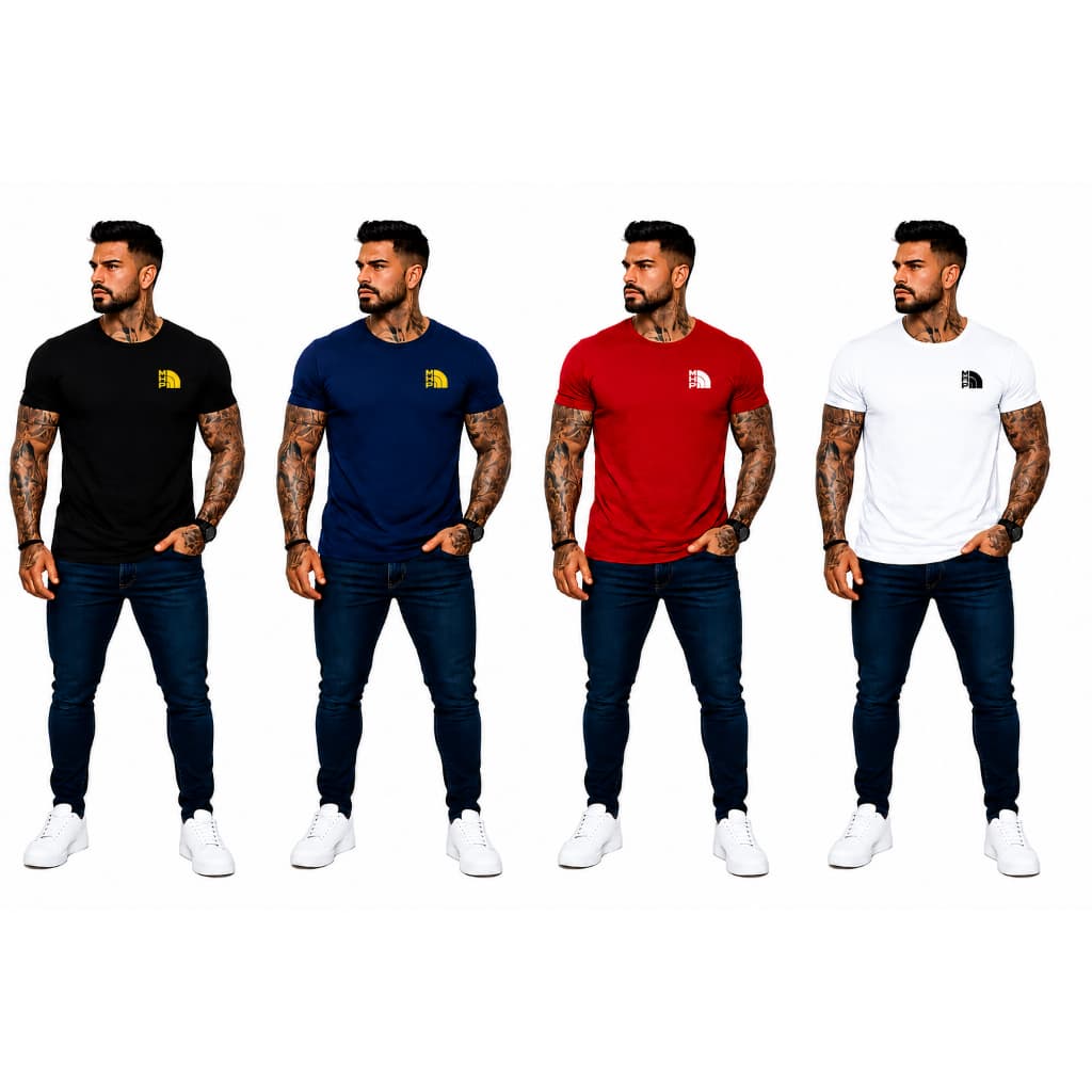 kit camiseta mhp nort masculino premium pima 30.1
