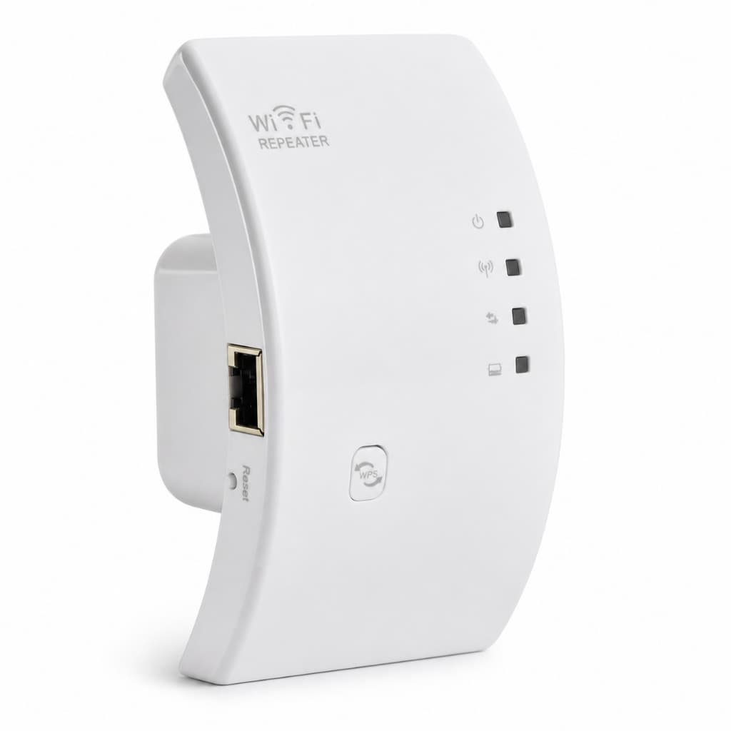 Repetidor de Sinal Wi-Fi Wireless-N com Porta RJ45 e Botão WPS Branco