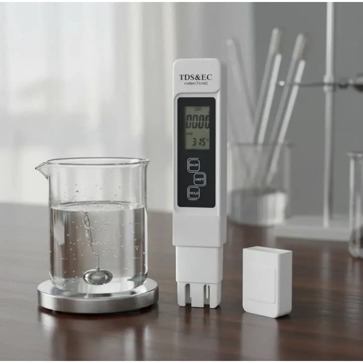 MEDIDOR DE CONDUTIVIDADE AGUA TDS EC PPM US/CM TERMOMETRO