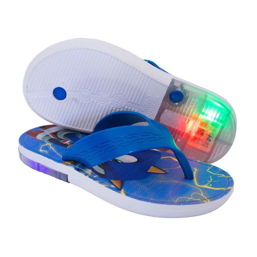 Chinelo LED Infantil Personagem Estampado Meninos Antiderrapante