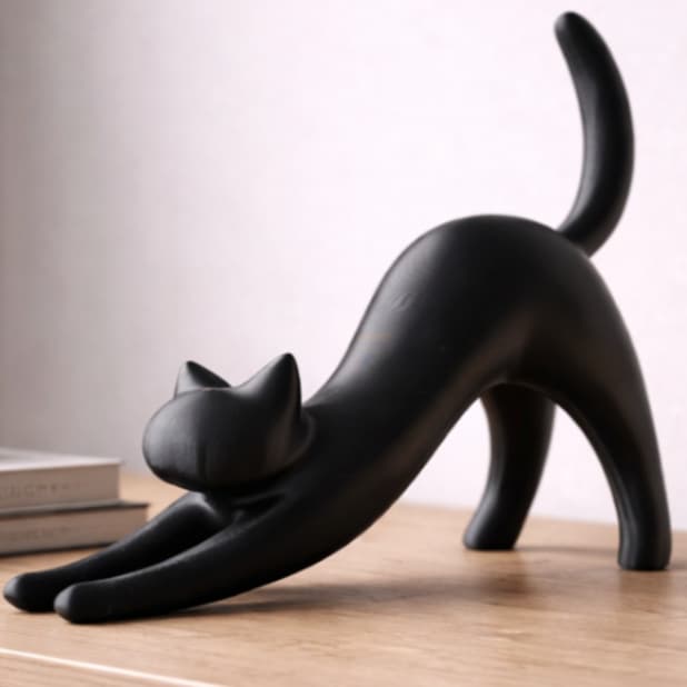 Gato Decorativo Minimalista | Escultura Moderna para Casa, Sala e Escritório