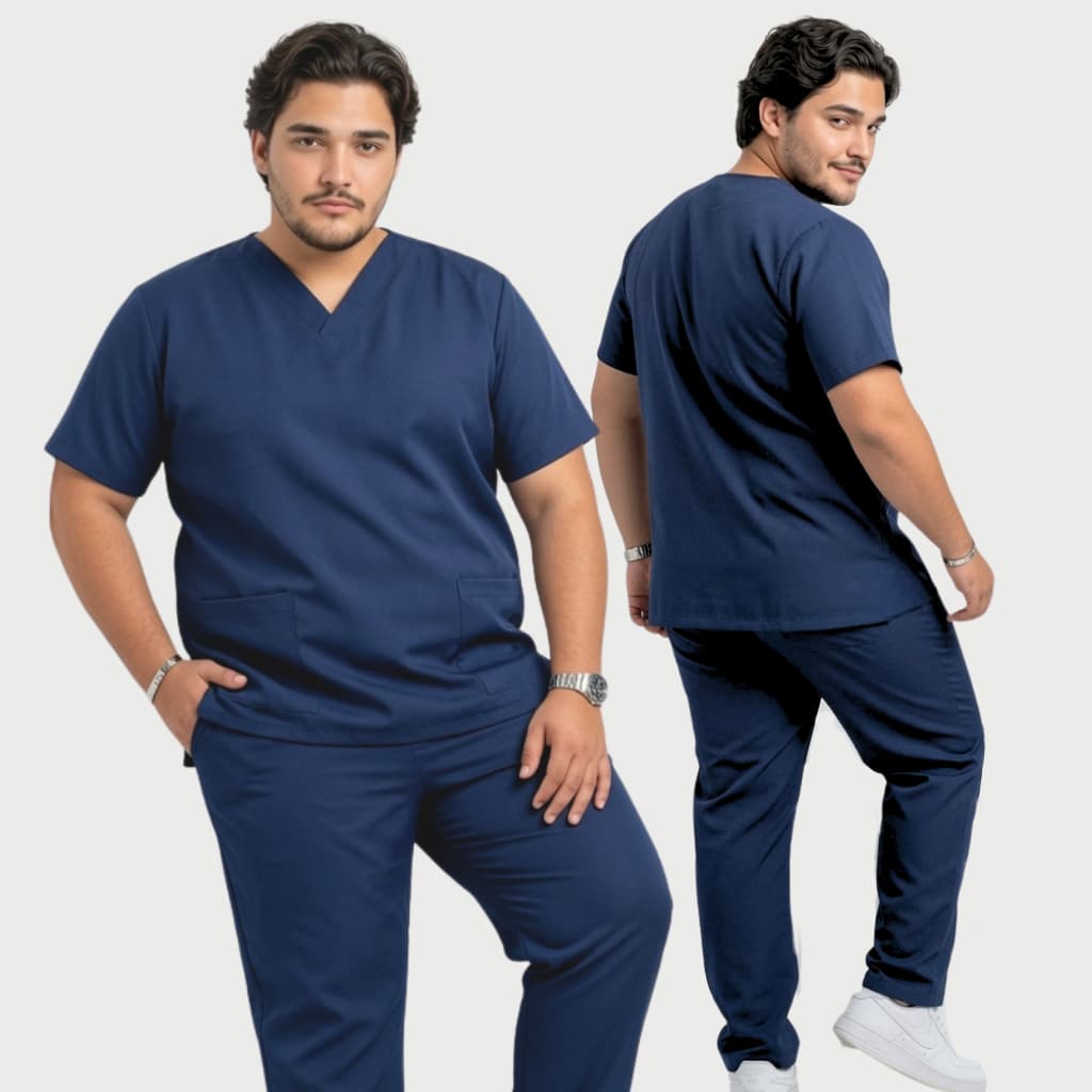 Pijama Cirúrgico Masculino Scrub Conjunto Hospitalar Premium Não Amassa Seca Rapido Oxford GG G1 -Ph