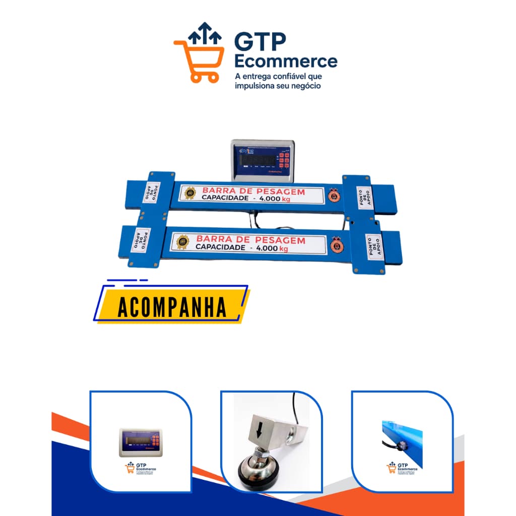 Barra de Pesagem Gado 0,90cm  Congelamento  MasterPlus 4T