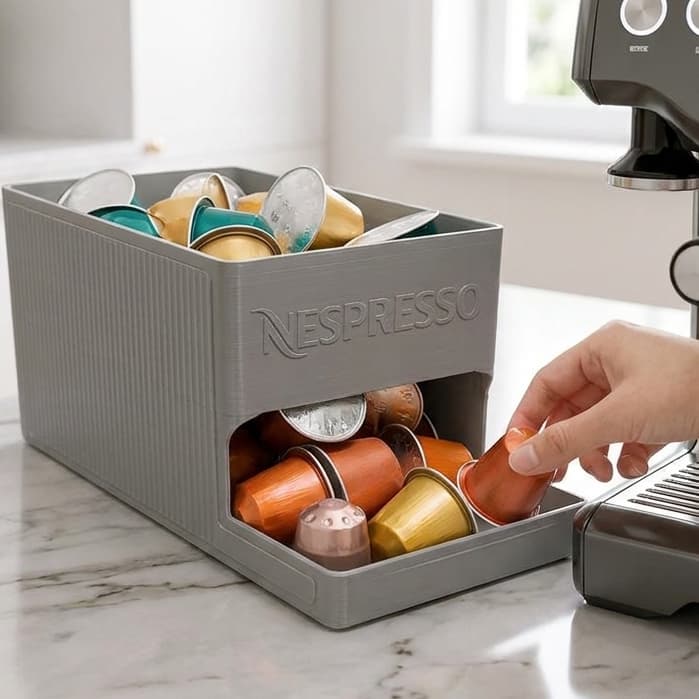Porta Cápsulas de Café Expresso Dolce Gusto, Nespresso, Três Corações - Box para +20 Cápsulas