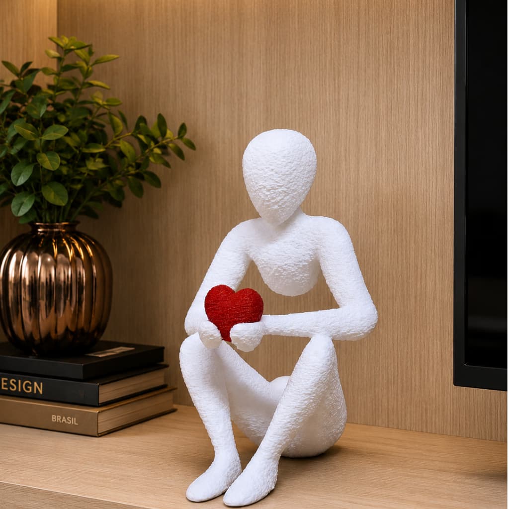 Estatua coração, Love, dia dos namorados, Estátua amor decoração de sala escritório elegante moderno