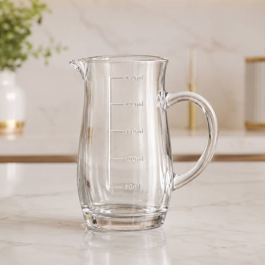 Jarra Medidora Lyor 250ml em Cristal Transparente