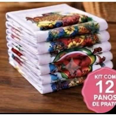 Pano de Prato  Kit Panos de Prato Estampado  Macio  Absorvente  Pano de Prato  Algodão Barato Pano de Copa