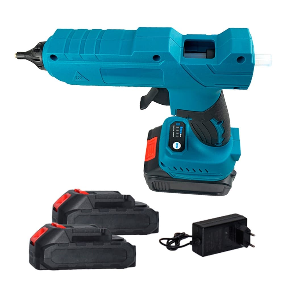 KIT PISTOLA DE PINTURA E PULVERIZADORA 220V + PISTOLA DE COLA QUENTE PROFISSIONAL 21V PARA REPAROS E ARTESANATO