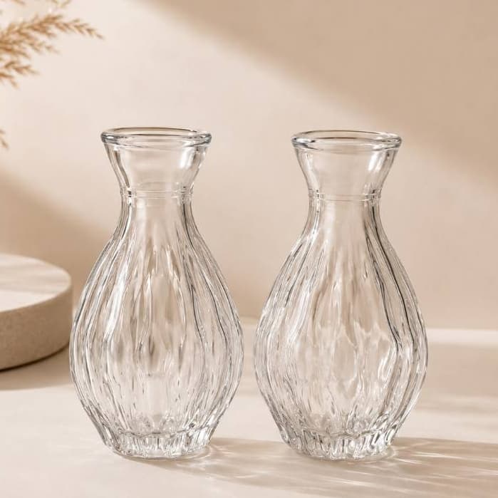 Kit Vaso de Vidro Decorativo Modelos Variados Para Difusor  E Decoração