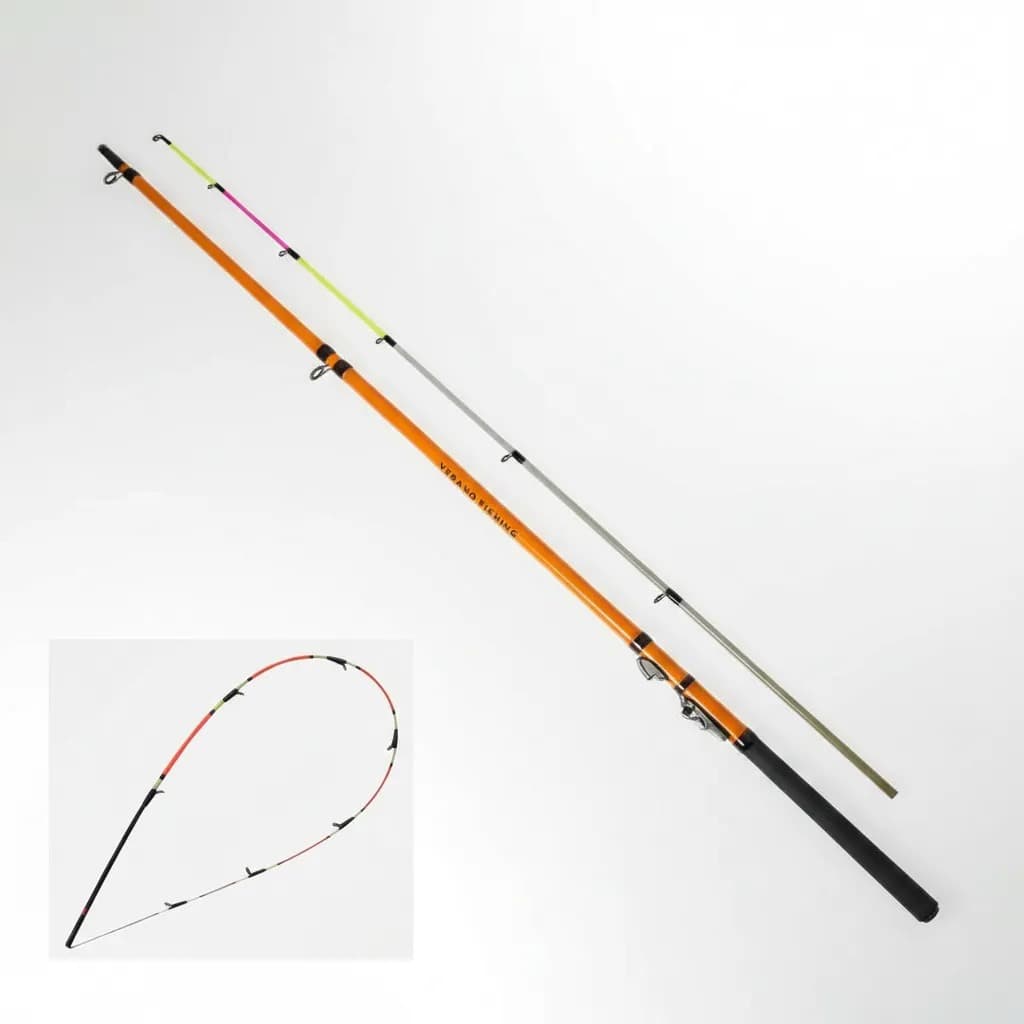 Vara de Pesca P/ Molinete 1,80m 2 Partes Ponta Super Sensível Pesca Tilápia Piau