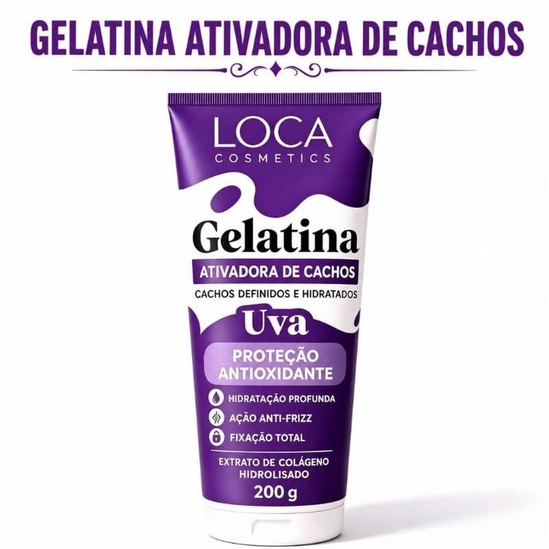 Gelatina Ativadora de Cachos Uva – Proteção Antioxidante 200g