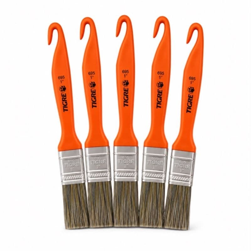 Kit 5 Unidades - Trincha Pincel Para Pintura Tigre N°1" 695 Profissional