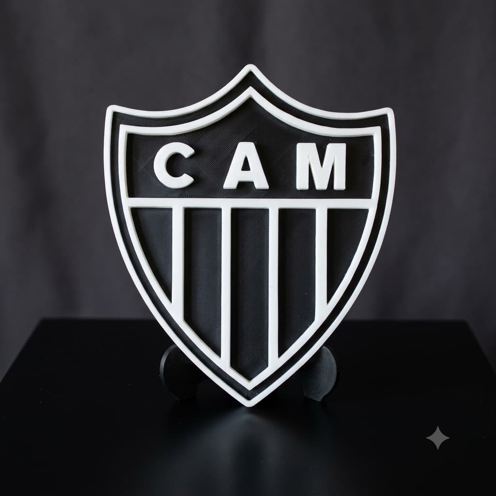 Escudo Decorativo com Suporte| Colecionável | Expositor Incluso | Alta Qualidade | Presente | Decoração Para Mesa