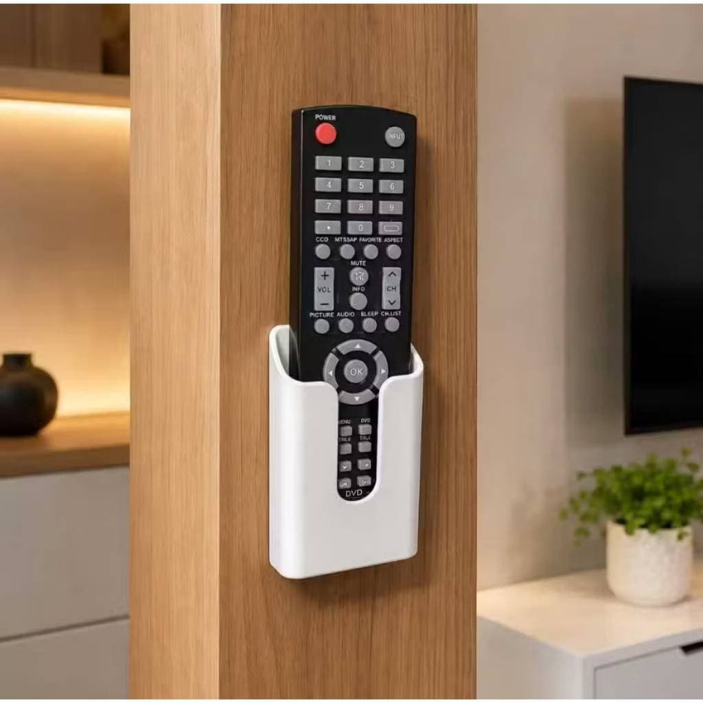 Suporte Porta Controle Remoto de Parede sem furos Ar Tv Universal Com Fita 3M.