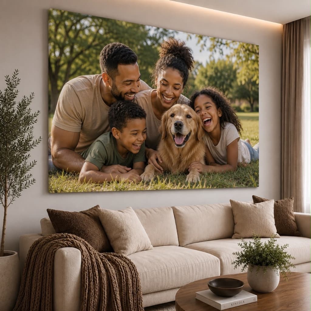 Quadro decorativo Grande 1 Peca 70x90 Com Foto Personalizado Sala Quarto Familia Qualquer Imagem