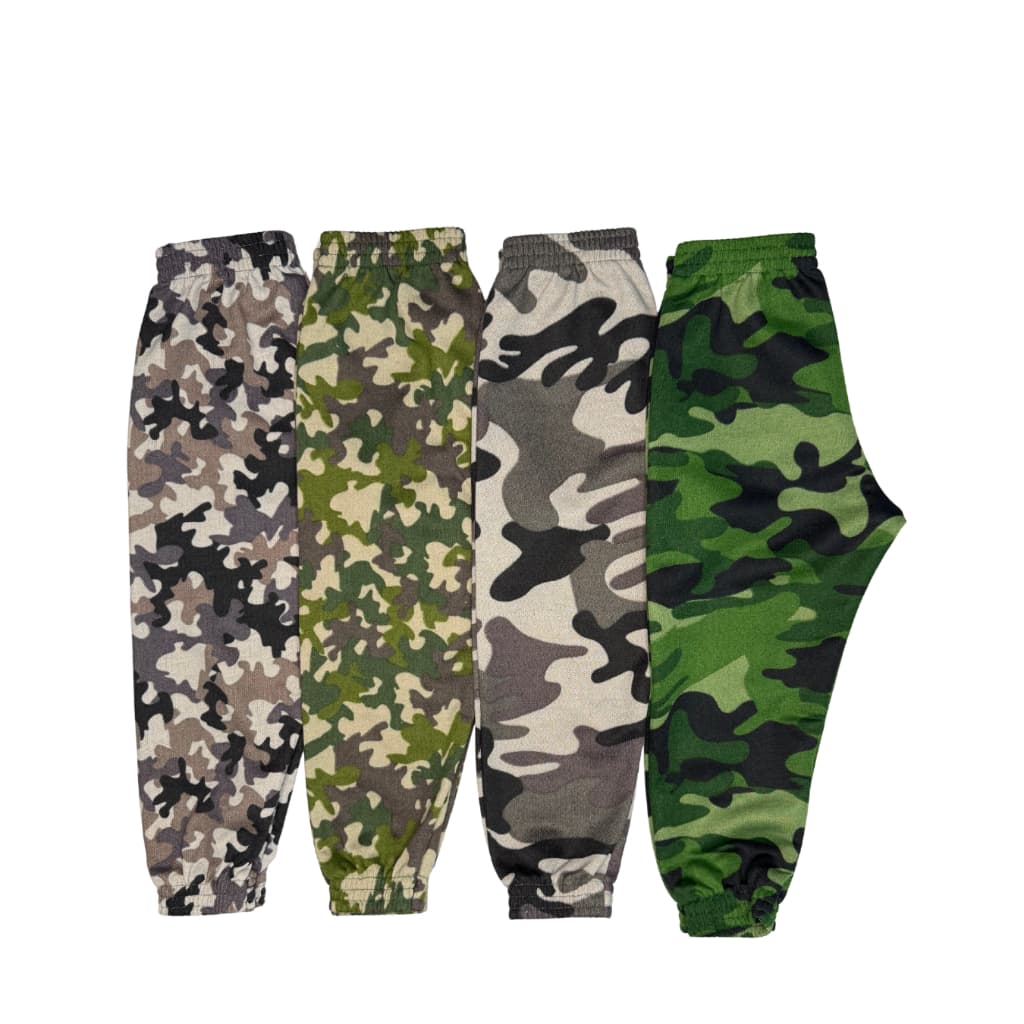 Kit 2 Calças Jogger Infantil Menino Casual Com Punho Elástico 3 ao 10 Anos