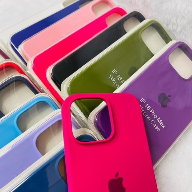 CAPA CAPINHA CASE PARA IPHONE 16 PRO MAX A SILICONE INTERIOR AVELUDADA COM CÂMERA ABERTA
