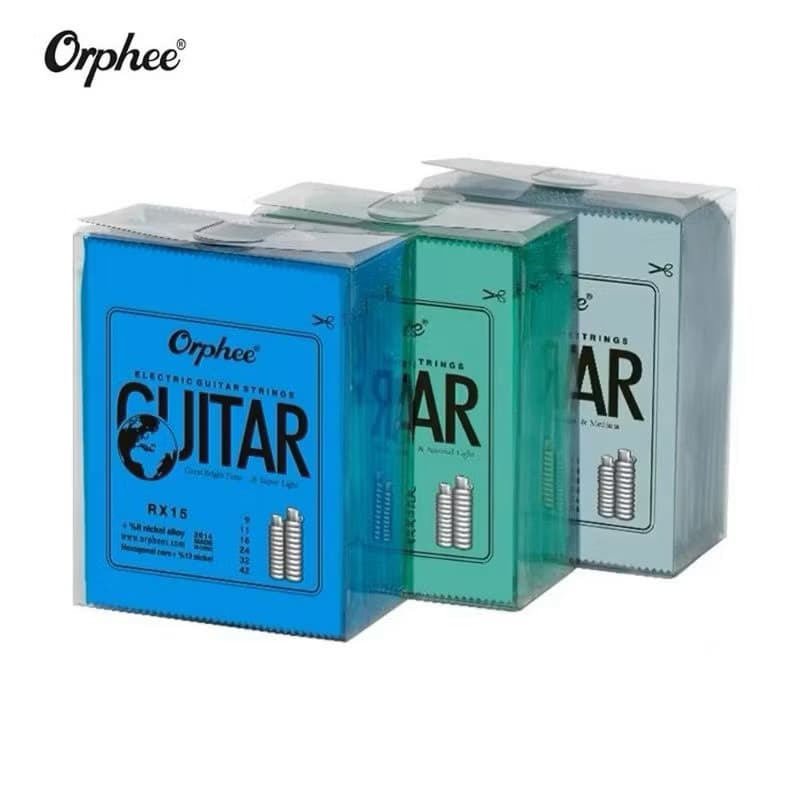 10 Conjuntos Orphee RX15/RX17/RX19 (Conjunto De Cordas Para Guitarra) De Guitarra Elétrica De Aço Niquelado