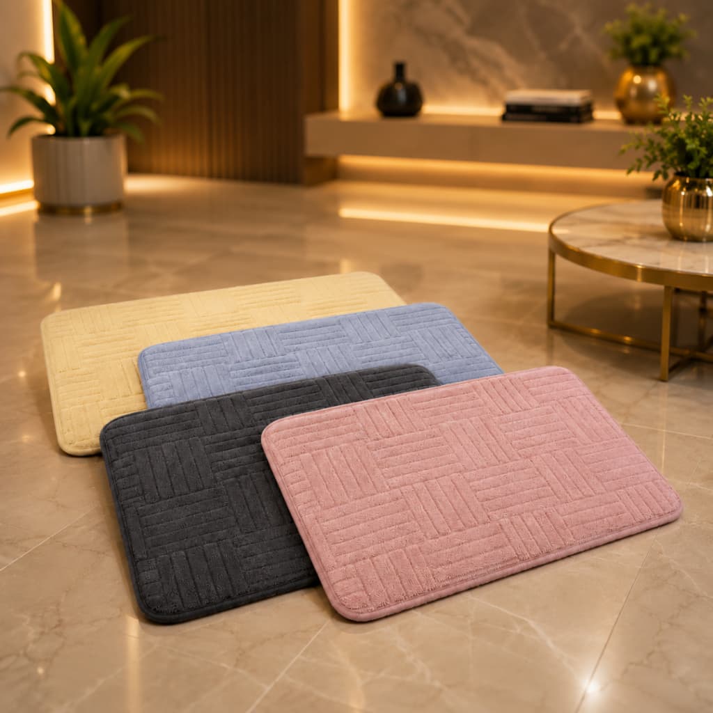 Tapete Geométrico Relevo Decorativo Macio Conforto Beira Cama Quarto Sala Cozinha Retangular Sortida
