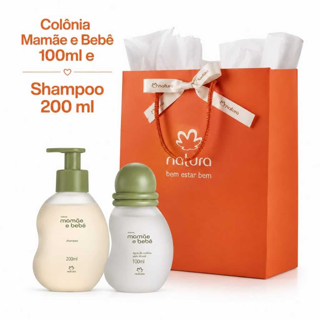 Presente Mamãe e Bebê ( Colônia 100 ml e Shampoo 200 ml ) Natura